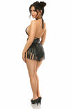 Daisy Corsets Candy Collection - Black/Purple Fringe Skirt - Flyclothing LLC