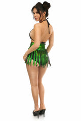 Daisy Corsets Green Holo Fringe Skirt - Flyclothing LLC