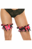 Daisy Corsets Kitten Collection Pink Floral Satin Leg Garters (Set of 2)