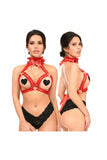 Kitten Collection Red/Red Triangle Top Body Harness - Flyclothing LLC