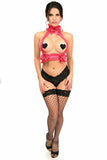 Kitten Collection Fuchsia/Fuchsia Lace Double Strap Body Harness - Flyclothing LLC