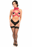 Kitten Collection Fuchsia/Fuchsia Lace Triangle Top Body Harness - Flyclothing LLC