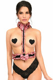 Kitten Collection Dusty Rose Velvet Single Strap Body Harness - Flyclothing LLC