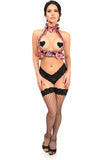 Kitten Collection Dusty Rose Velvet Double Strap Body Harness - Flyclothing LLC