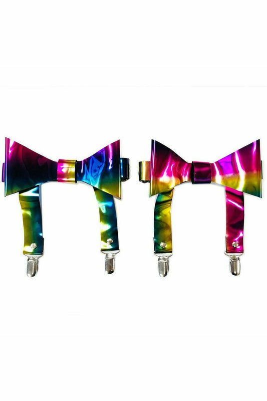 Rainbow Holo Garters (set of 2) - Flyclothing LLC