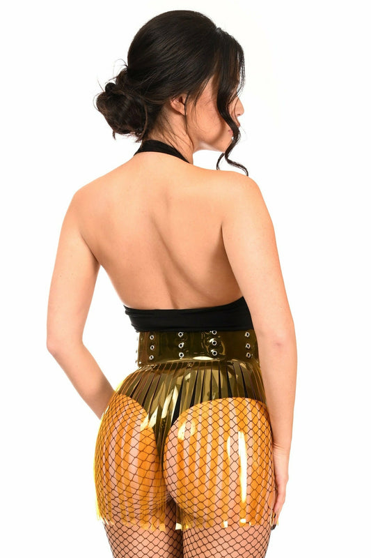 Daisy Corsets Yellow Clear Fringe Skirt - Flyclothing LLC