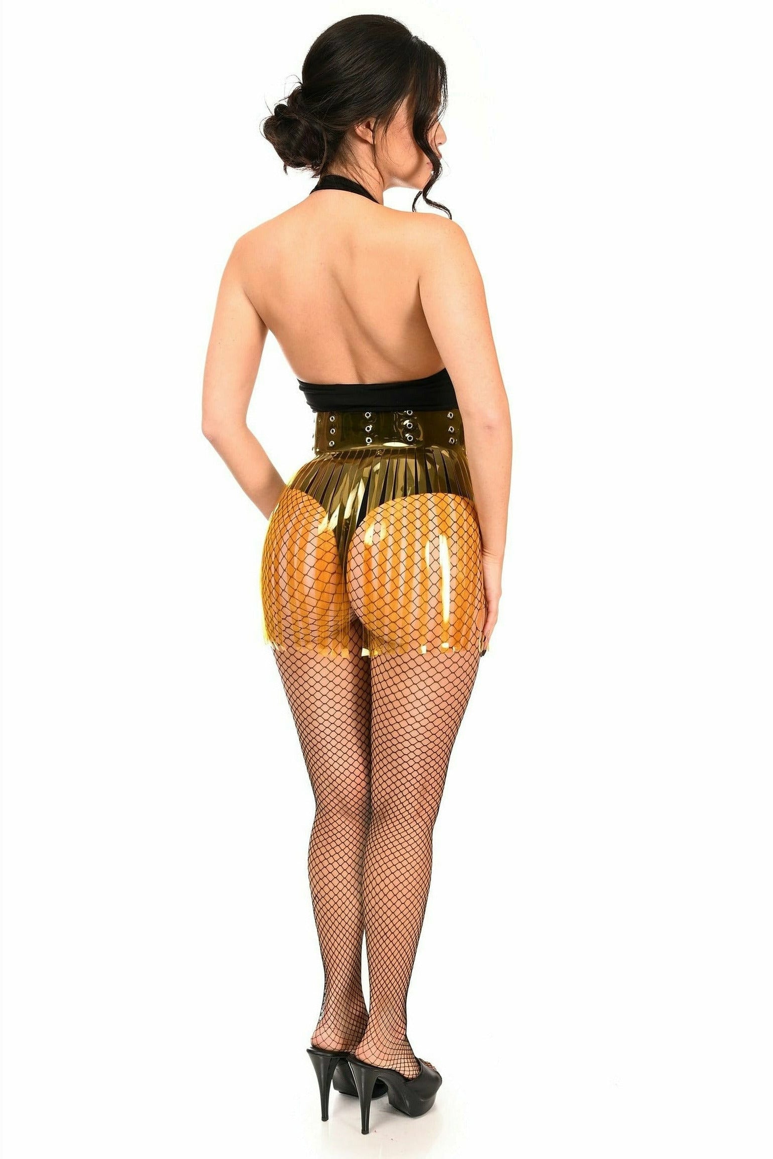 Daisy Corsets Yellow Clear Fringe Skirt - Flyclothing LLC