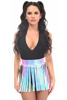 Daisy Corsets Blue/Purple Holo Fringe Skirt - Daisy Corsets