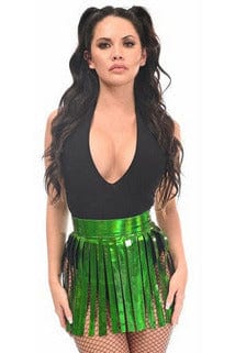 Daisy Corsets Green Holo Fringe Skirt - Daisy Corsets