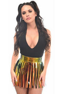 Daisy Corsets Sunset Holo Fringe Skirt