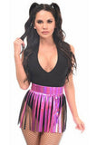 Daisy Corsets Fuchsia Holo Fringe Skirt