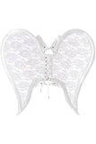 Daisy Corsets White/White Faux Leather & Lace Angel Wing Body Harness - Flyclothing LLC