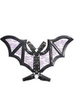 Daisy Corsets Black/Purple Faux Leather & Lace Wing Harness - Flyclothing LLC