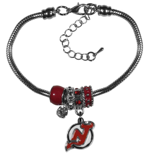 New Jersey Devils® Euro Bead Bracelet - Siskiyou Buckle