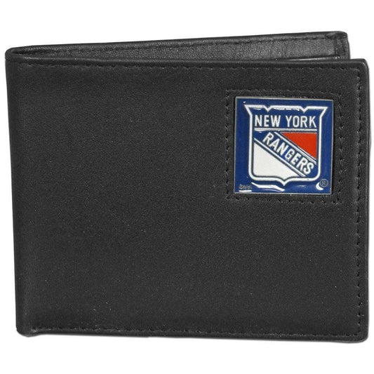 New York Rangers® Leather Bi-fold Wallet Packaged in Gift Box - Siskiyou Buckle