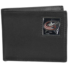 Columbus Blue Jackets® Leather Bi-fold Wallet - Flyclothing LLC