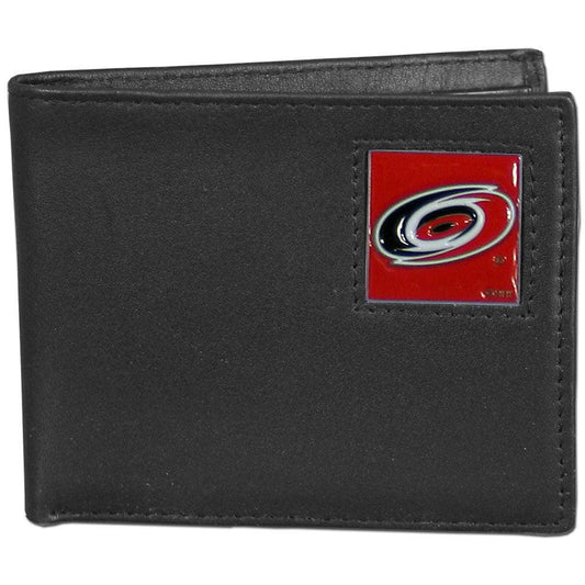 Carolina Hurricanes® Leather Bi-fold Wallet Packaged in Gift Box - Siskiyou Buckle