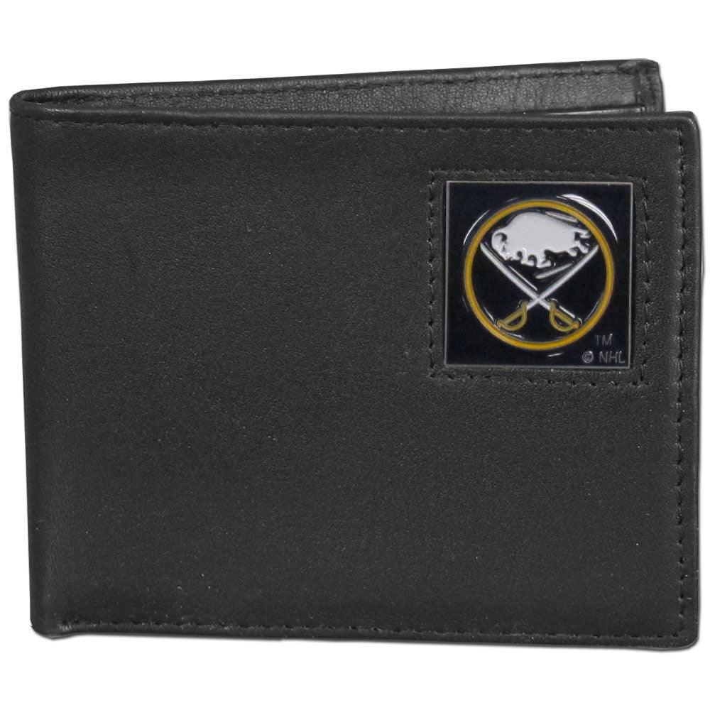 Buffalo Sabres® Leather Bi-fold Wallet Packaged in Gift Box - Flyclothing LLC
