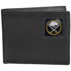 Buffalo Sabres® Leather Bi-fold Wallet Packaged in Gift Box - Siskiyou Buckle