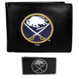 Buffalo Sabres Bi-fold Wallet & Black Money Clip - Flyclothing LLC