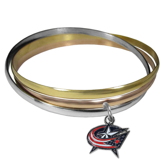 Columbus Blue Jackets® Tri-color Bangle Bracelet - Flyclothing LLC