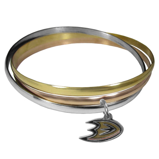 Anaheim Ducks® Tri-color Bangle Bracelet - Flyclothing LLC