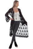 Scully BLACK LONG SLEEVE LACE CARDIGAN - Flyclothing LLC