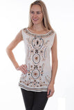 Scully IVORY EMB. TANK - Flyclothing LLC