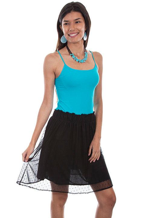 Scully BLACK SWISS DOT SKIRT W/ELASTIC WAIST BAND - Flyclothing LLC