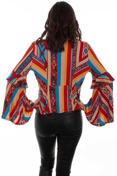 Scully SERAPE L/S TOP W/RUFFLE - Flyclothing LLC