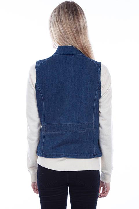 Scully DENIM  VEST W/PRINCESS SEAMS - Flyclothing LLC