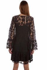 Scully Lace Dress with Flare Sleeves - Flyclothing LLC