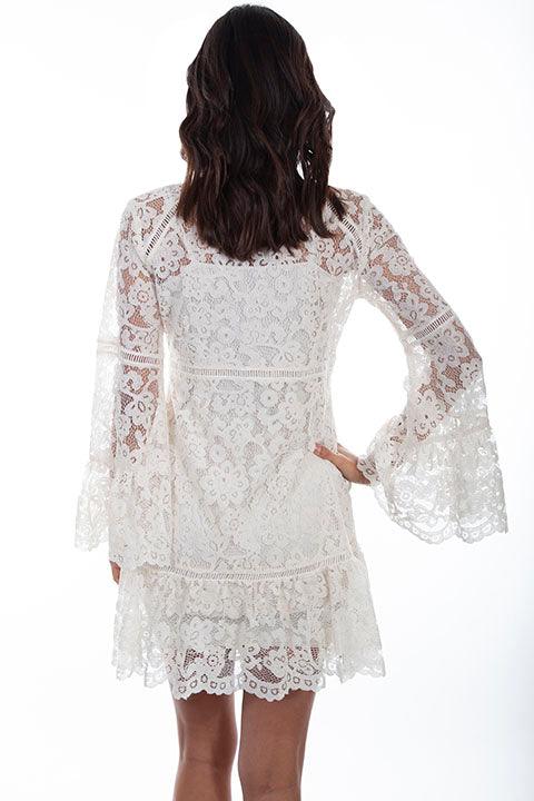 Scully IVORY LACE DRESS W/FLARE SLEEVES - Flyclothing LLC