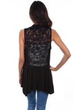 Scully BLACK LACE KNIT VEST - Flyclothing LLC