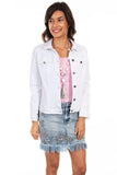 Scully WHITE DENIM JACKET W/DESTRUCTION - Flyclothing LLC