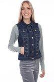 Scully DENIM VEST W/LACE UP FRONTS - Flyclothing LLC