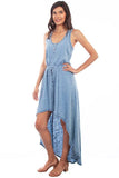 Scully CHAMBRAY HI/LO RACER BACK KNIT DRESS - Flyclothing LLC