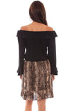 Scully PYTHON 19" RUFFLED PYTHON SKIRT - Flyclothing LLC