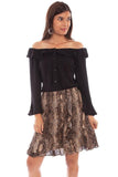 Scully PYTHON 19" RUFFLED PYTHON SKIRT - Flyclothing LLC