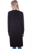 Scully BLACK SIDE SLIT CARDIGAN - Flyclothing LLC