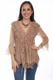 Honey Creek Natural Crochet Lace Top - Flyclothing LLC