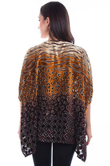 Scully Leather Honey Creek Brown Ombre Burnout Poncho