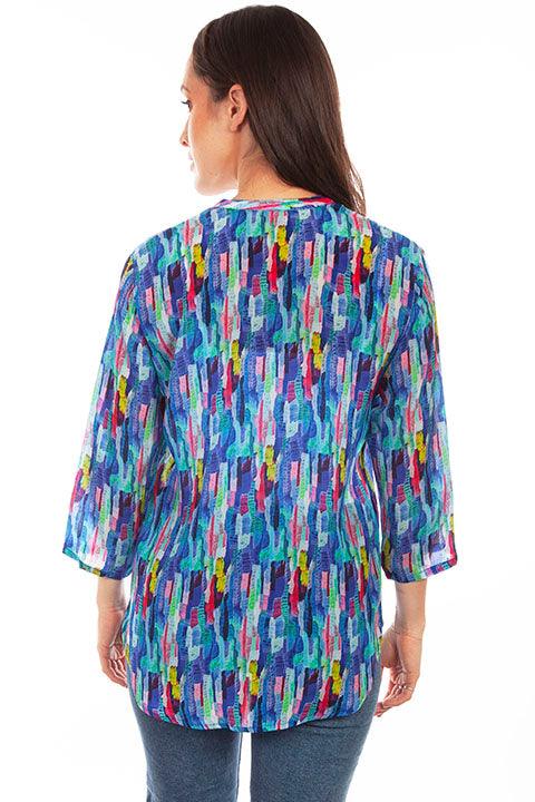 Scully Button Up Print Blouse - Flyclothing LLC