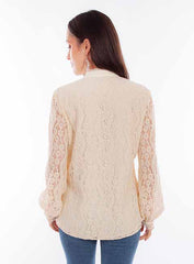 Scully Leather Honey Creek Ivory Lace Top