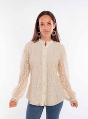 Scully Leather Honey Creek Ivory Lace Top