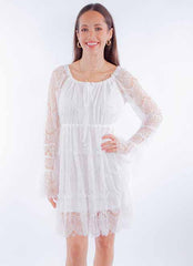 Scully Leather Honey Creek White Eyelash Lace Dress