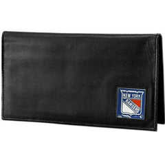 New York Rangers® Deluxe Leather Checkbook Cover - Siskiyou Buckle