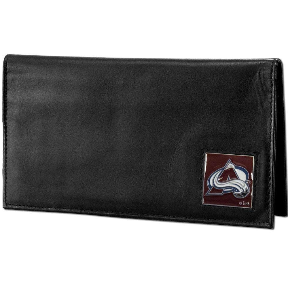 Colorado Avalanche® Deluxe Leather Checkbook Cover - Siskiyou Buckle