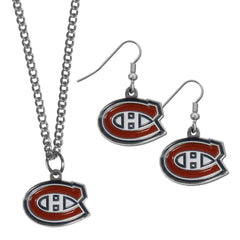 Montreal Canadiens® Dangle Earrings and Chain Necklace Set - Flyclothing LLC