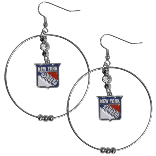 New York Rangers® 2 Inch Hoop Earrings - Flyclothing LLC